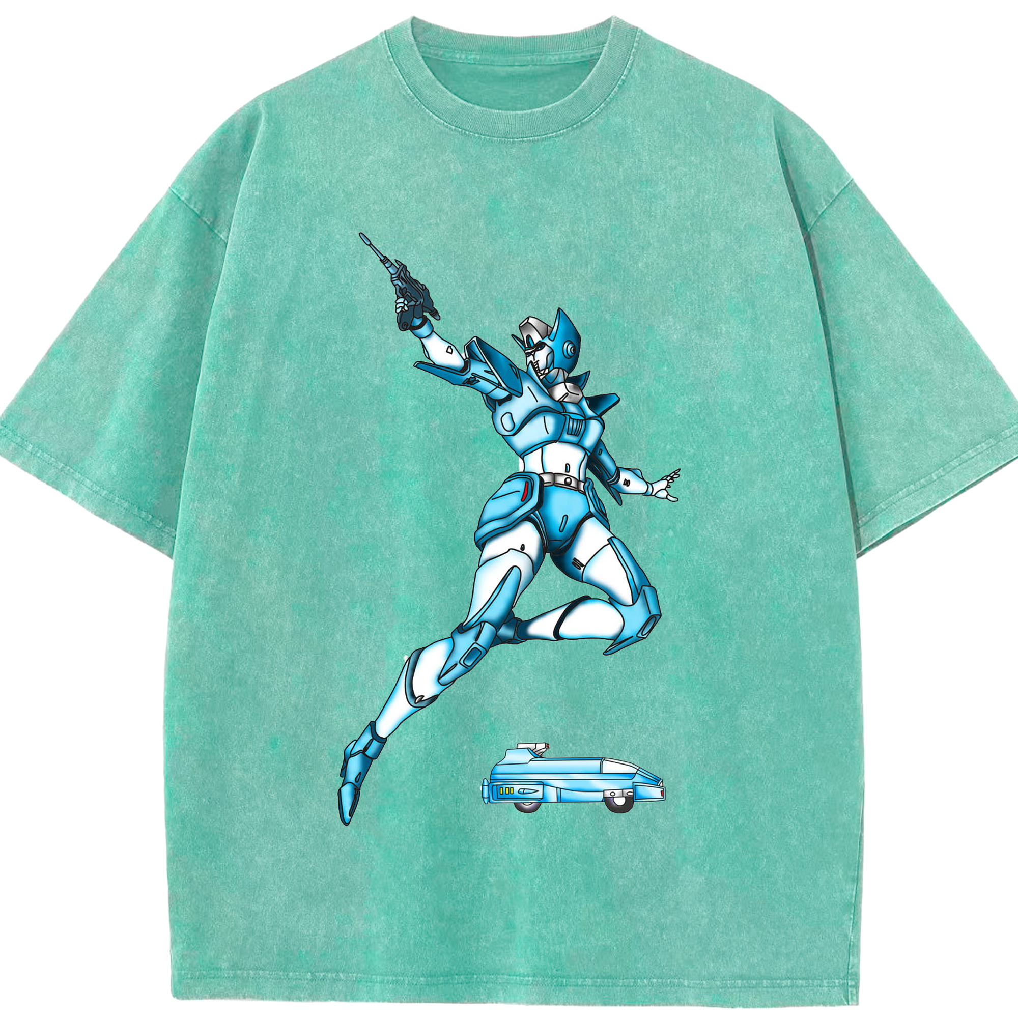 （画像用）  綿100% ヴィンテージ風 半袖Tシャツ（フロントプリント）